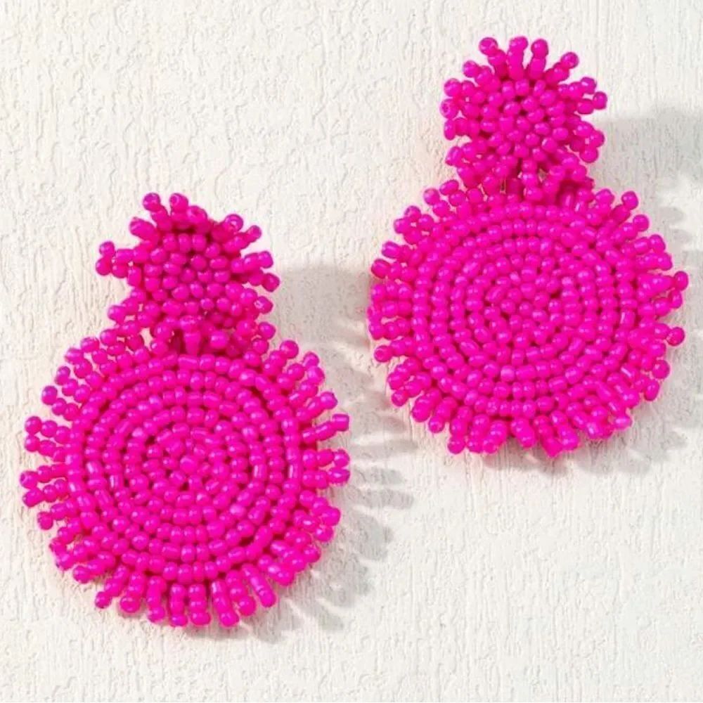 beaded boho dangle earrings A553